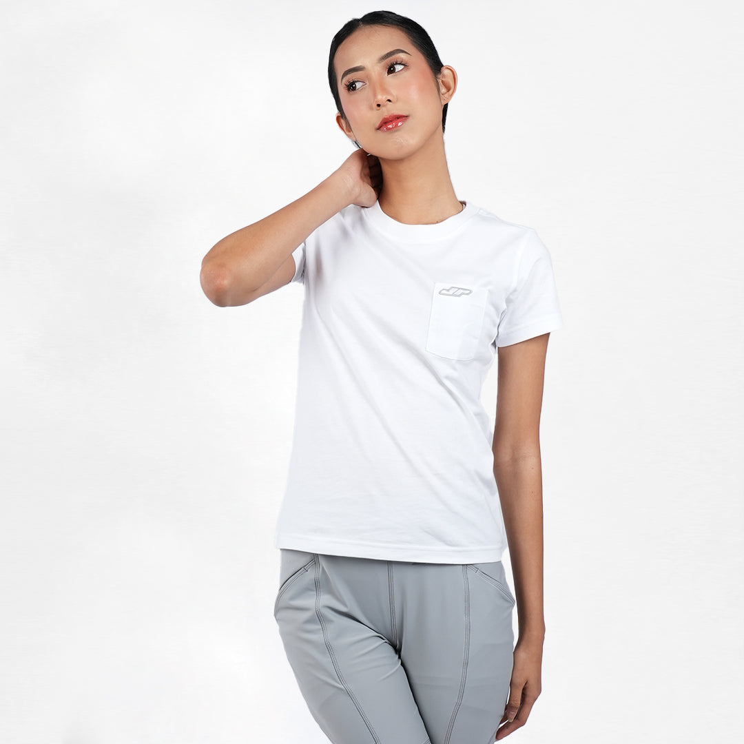 T-shirt Wanita Pocket Tee Putih