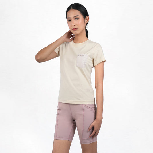 T-shirt Wanita Pocket Tee Putih Ivory