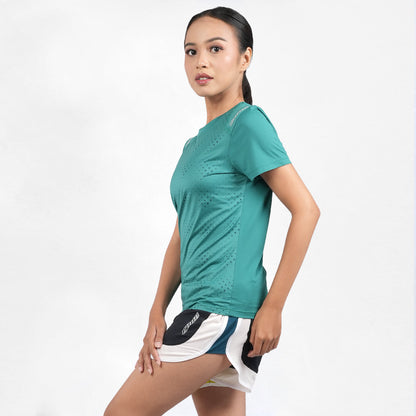 Jersey Sport Wanita Running Hijau Teal