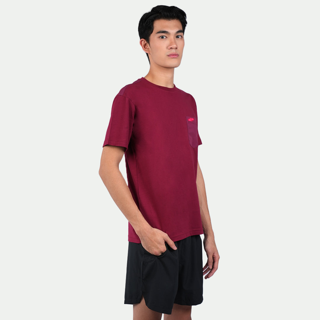 Juaraga T-Shirt - Pria JR Prime Pocket Tee - Merah Maroon