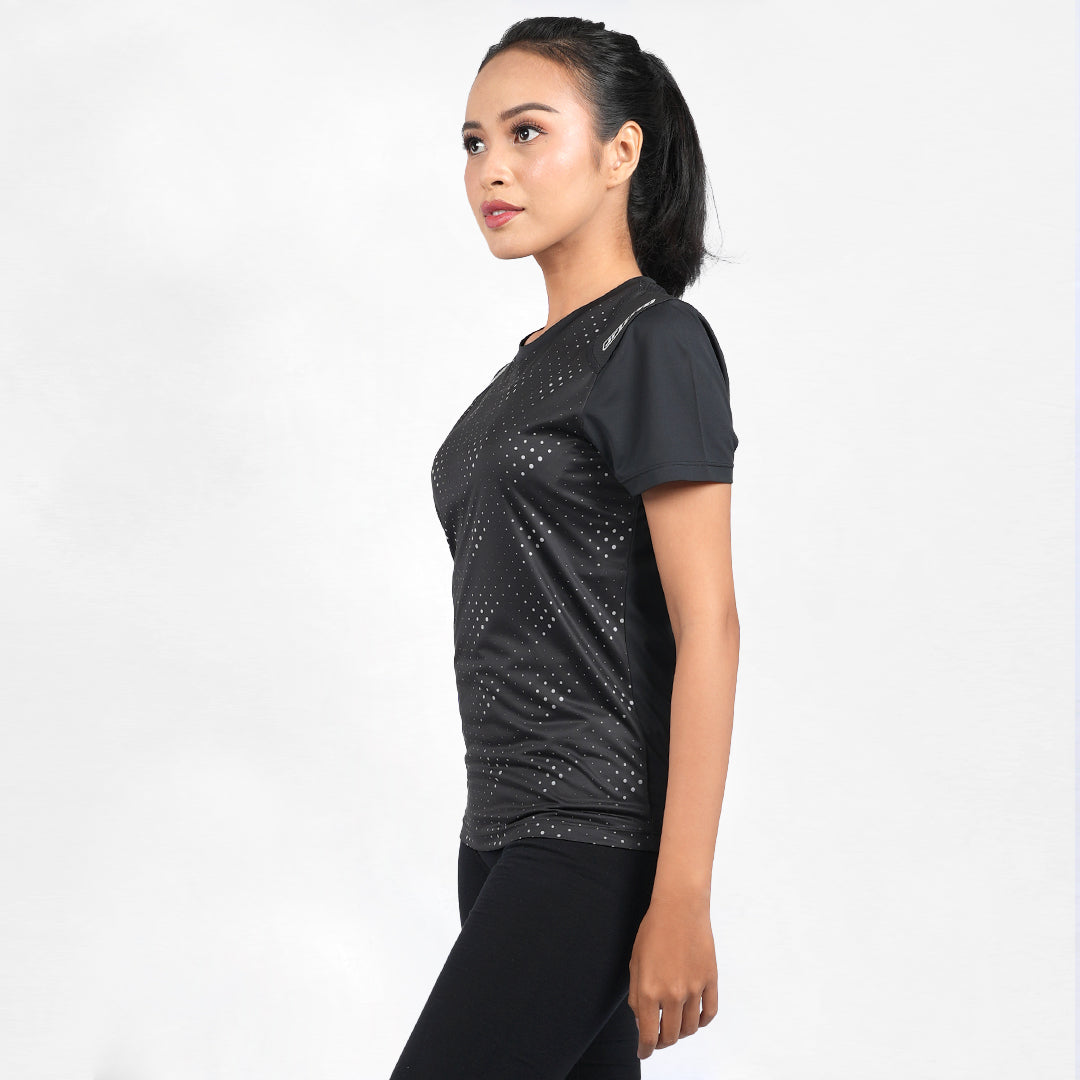 Jersey Sport Wanita Running Hitam