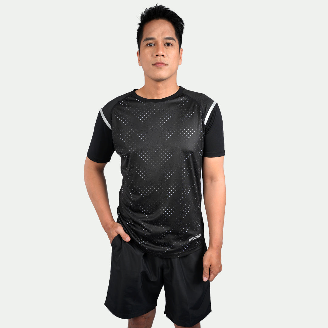 Jersey Sport Pria Running Hitam