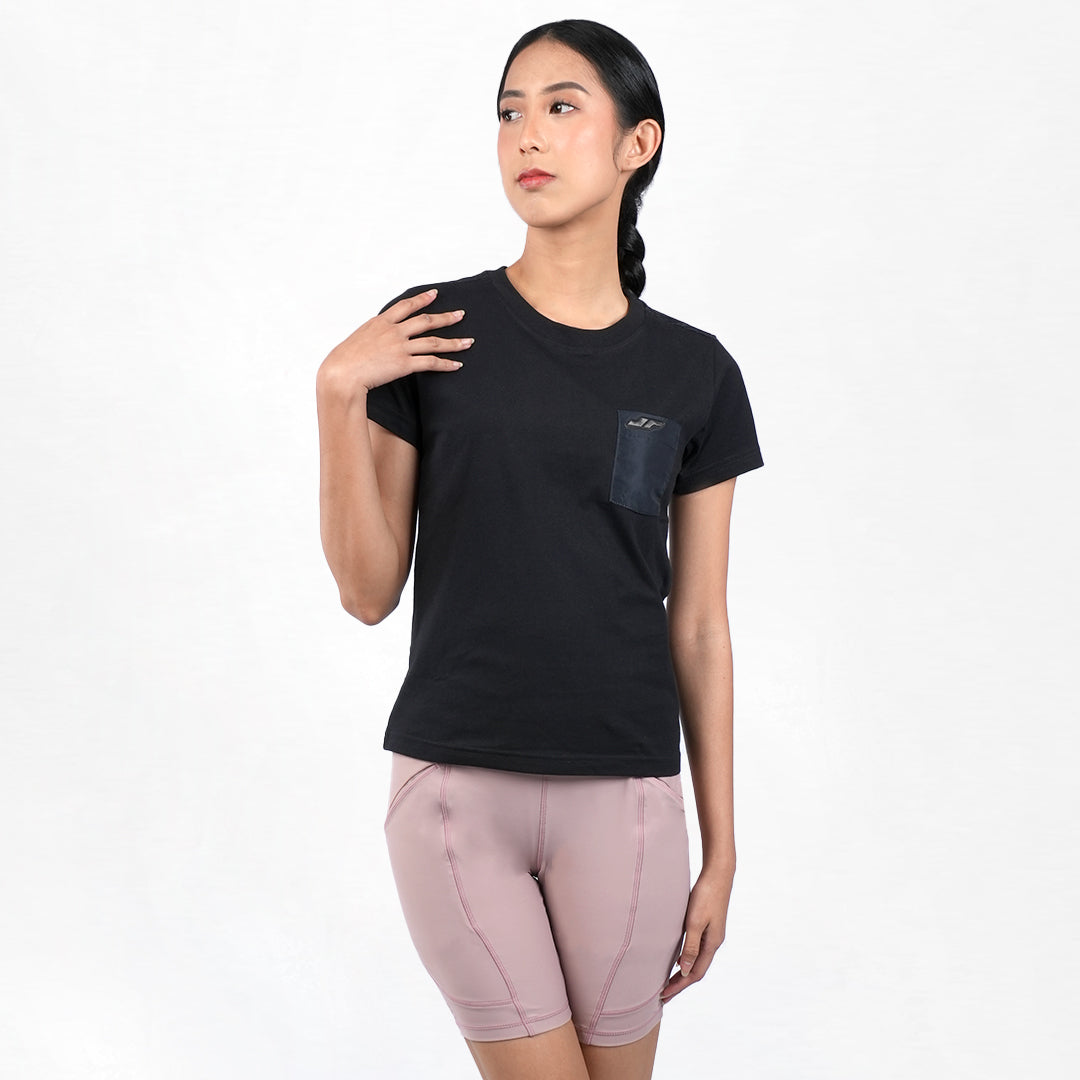 T-shirt Wanita Pocket Tee Hitam