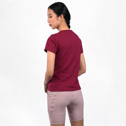 Juaraga T-Shirt - Wanita JR Prime Pocket Tee - Merah Maroon