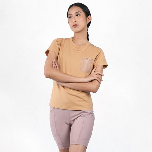 T-shirt Wanita Pocket Tee Coklat