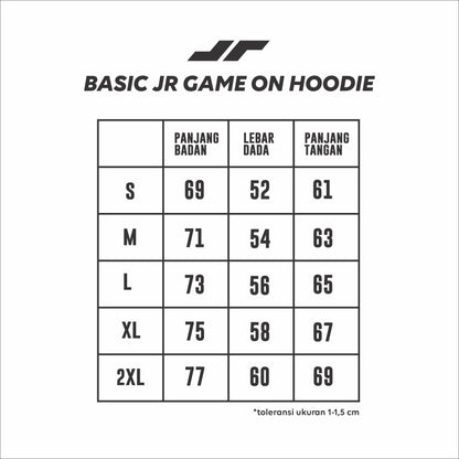 Juaraga Sweater Hoodie - JR Game On - Hitam