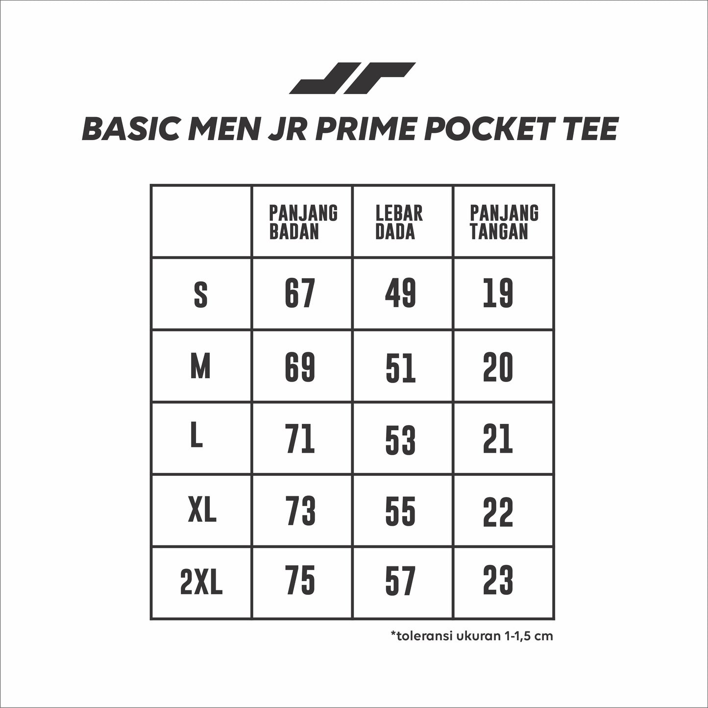 Juaraga T-Shirt - Pria JR Prime Pocket Tee - Putih