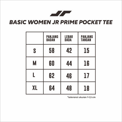 Juaraga T-Shirt - Wanita JR Prime Pocket Tee - Hitam