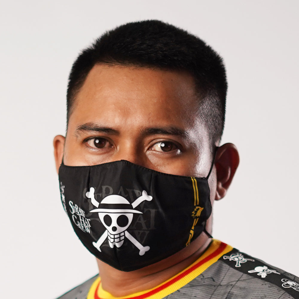 Juaraga Masker - ONIC Juara X One Piece Midnight Strawhat - Hitam juaraga.id