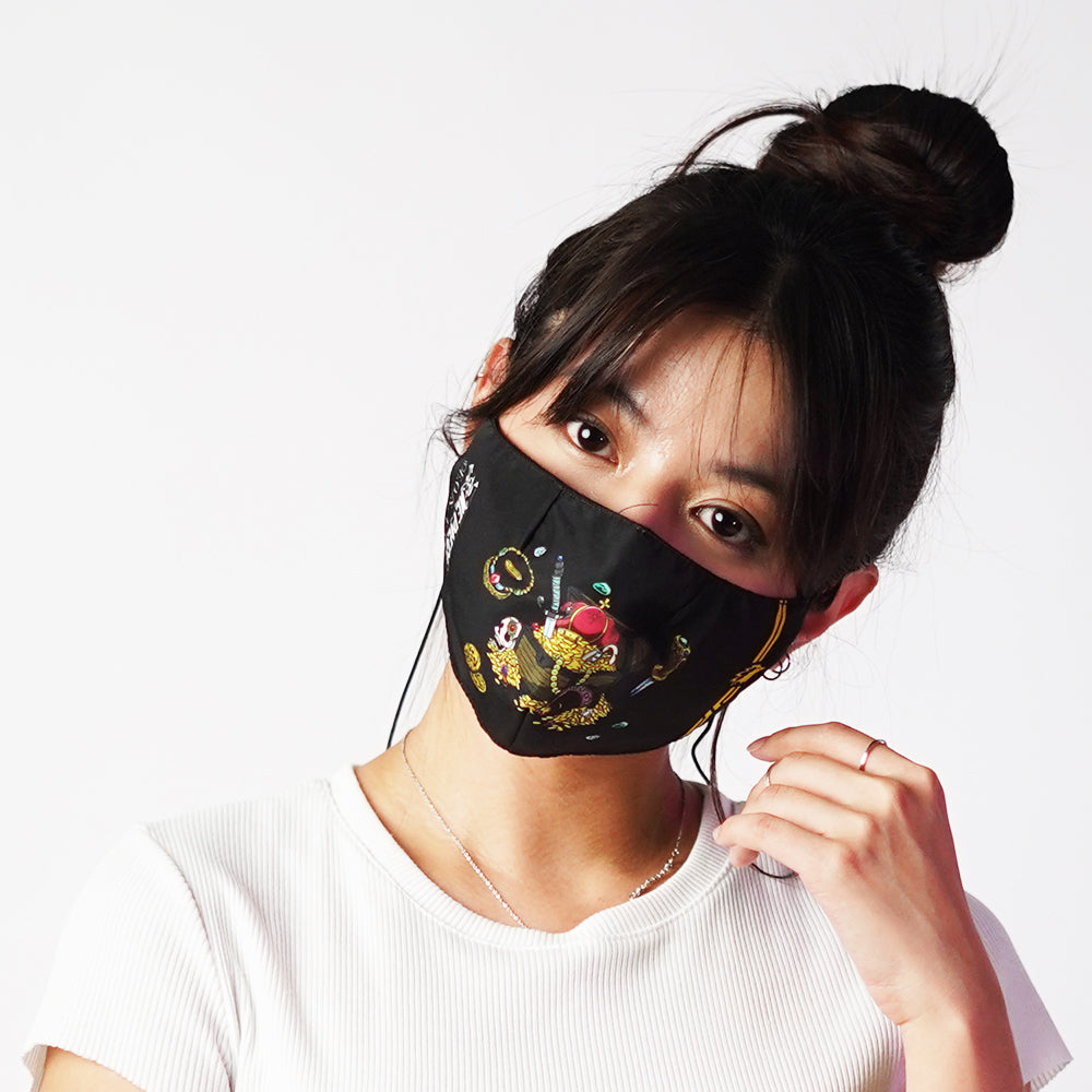 Juaraga Masker - ONIC Juara X One Piece Fortune Pirate - Hitam juaraga.id