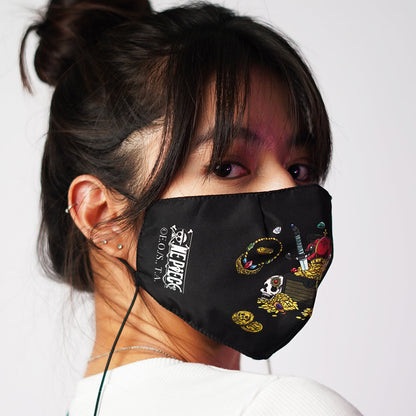 Juaraga Masker - ONIC Juara X One Piece Fortune Pirate - Hitam juaraga.id