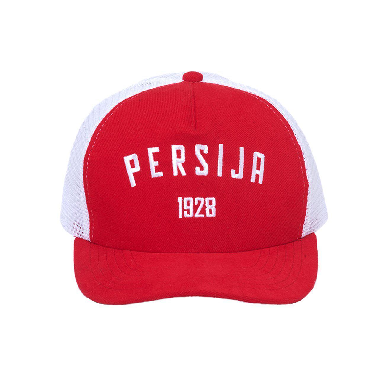 Juaraga Persija Topi Trucker 1928 - Merah Putih juaraga.id