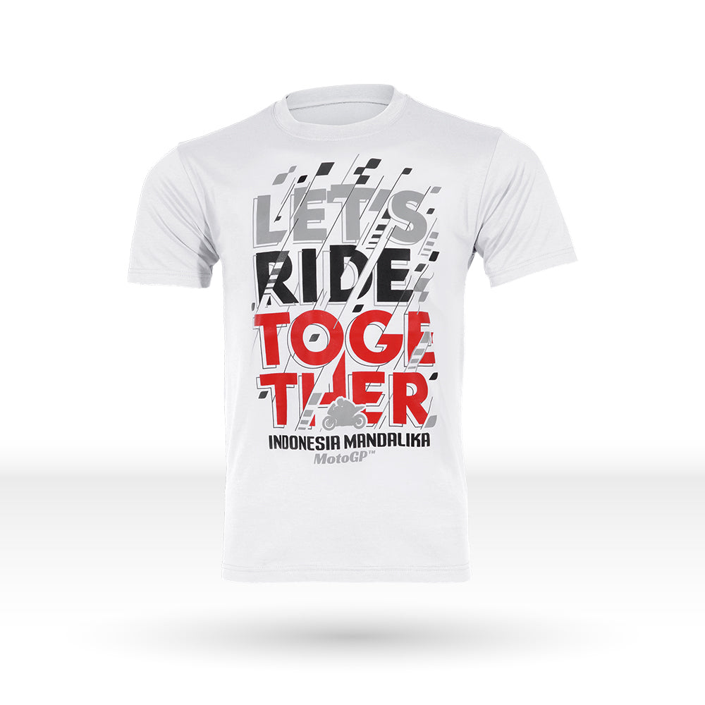 Juaraga MotoGP T-Shirt - Lets Ride Together Mandalika - Putih