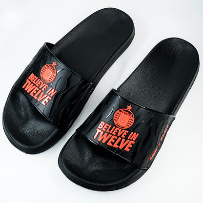 Juaraga Sandal Porto X Persija Slipper Oren - Hitam juaraga.id