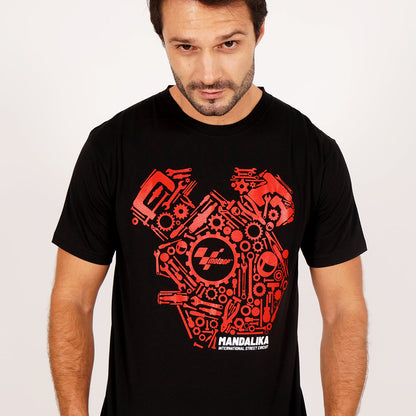 Juaraga MotoGP T-Shirt - Engine Mechanical Mandalika - Hitam juaraga.id
