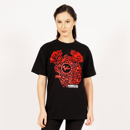 Juaraga MotoGP T-Shirt - Engine Mechanical Mandalika - Hitam juaraga.id