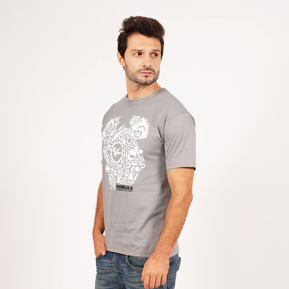 Juaraga MotoGP T-Shirt - Engine Mechanical Mandalika - Abu juaraga.id
