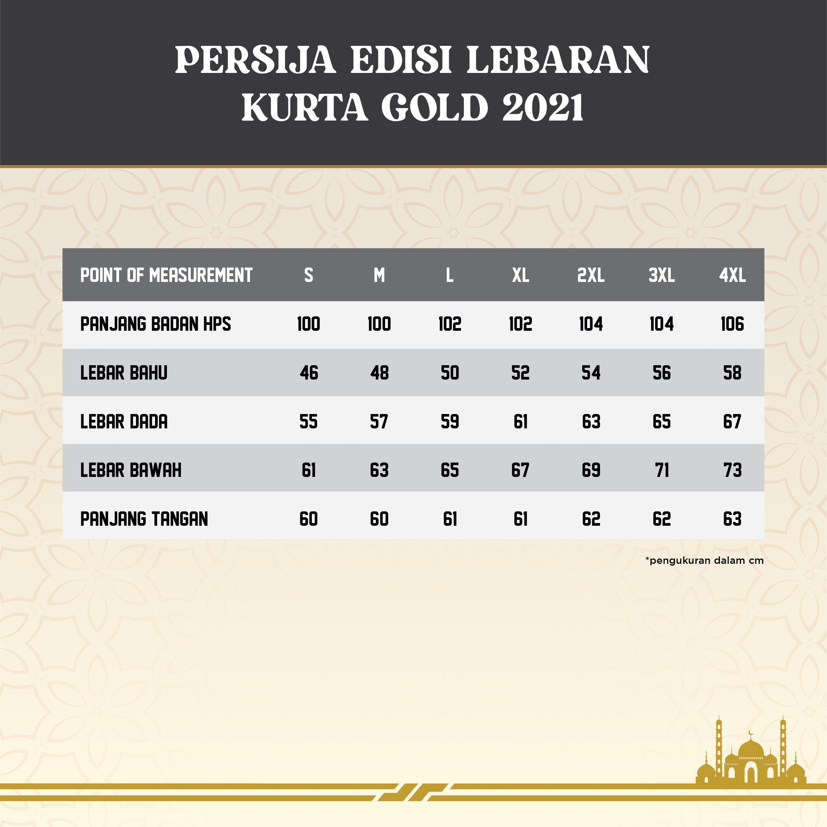 Juaraga Persija Baju Koko Muslim 2021 - Gold