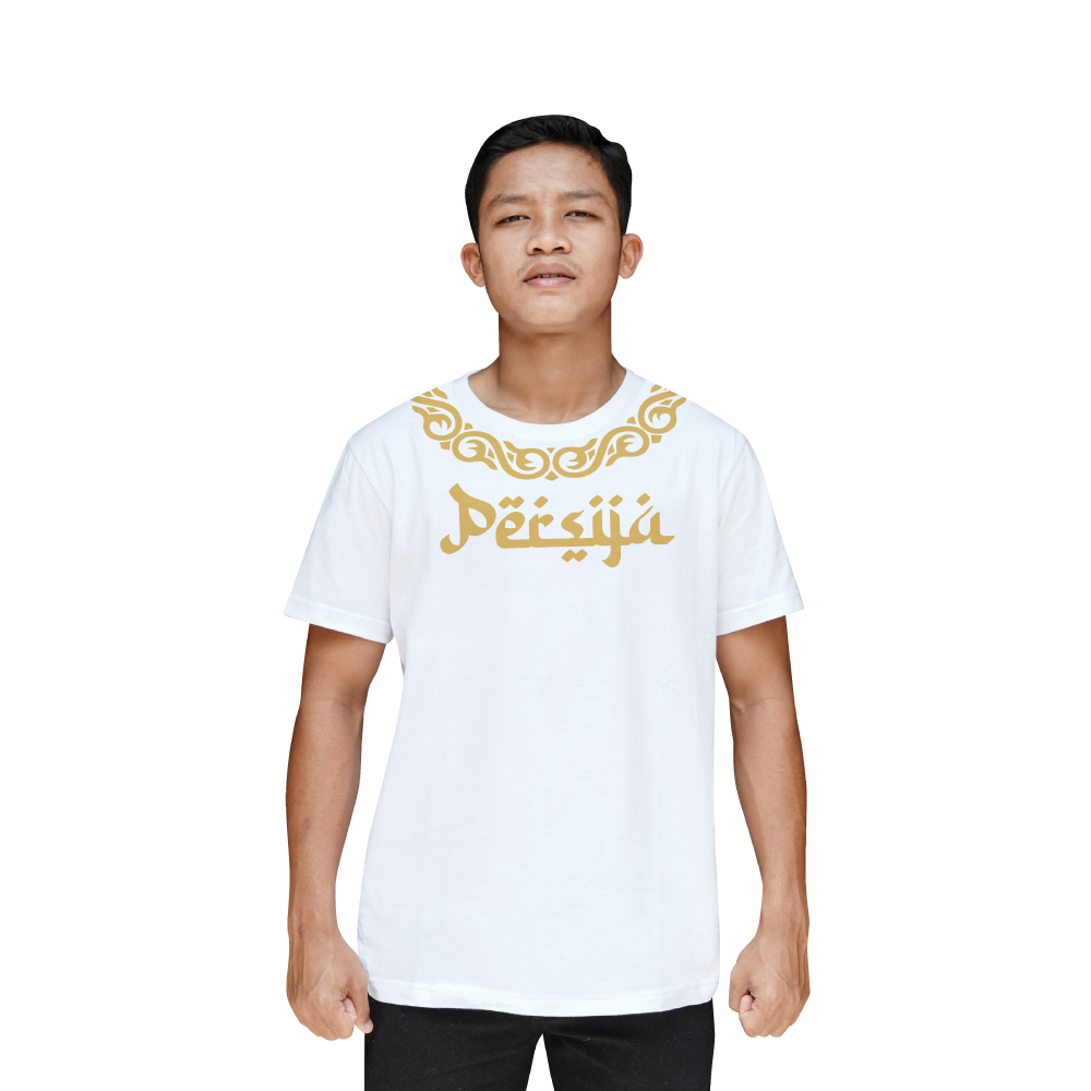 Juaraga Persija T-Shirt - Kaligrafi Lebaran Edition SS - Putih juaraga.id