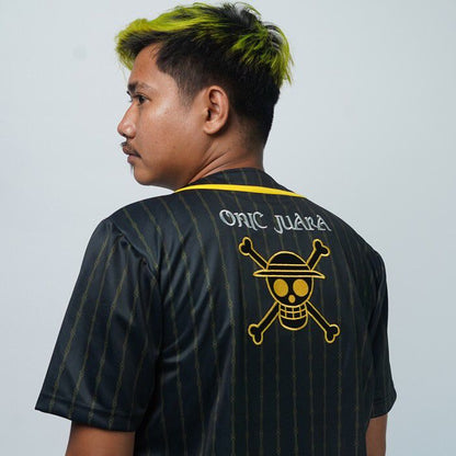 Juaraga ONIC X One Piece Jersey Baseball - Hitam juaraga.id