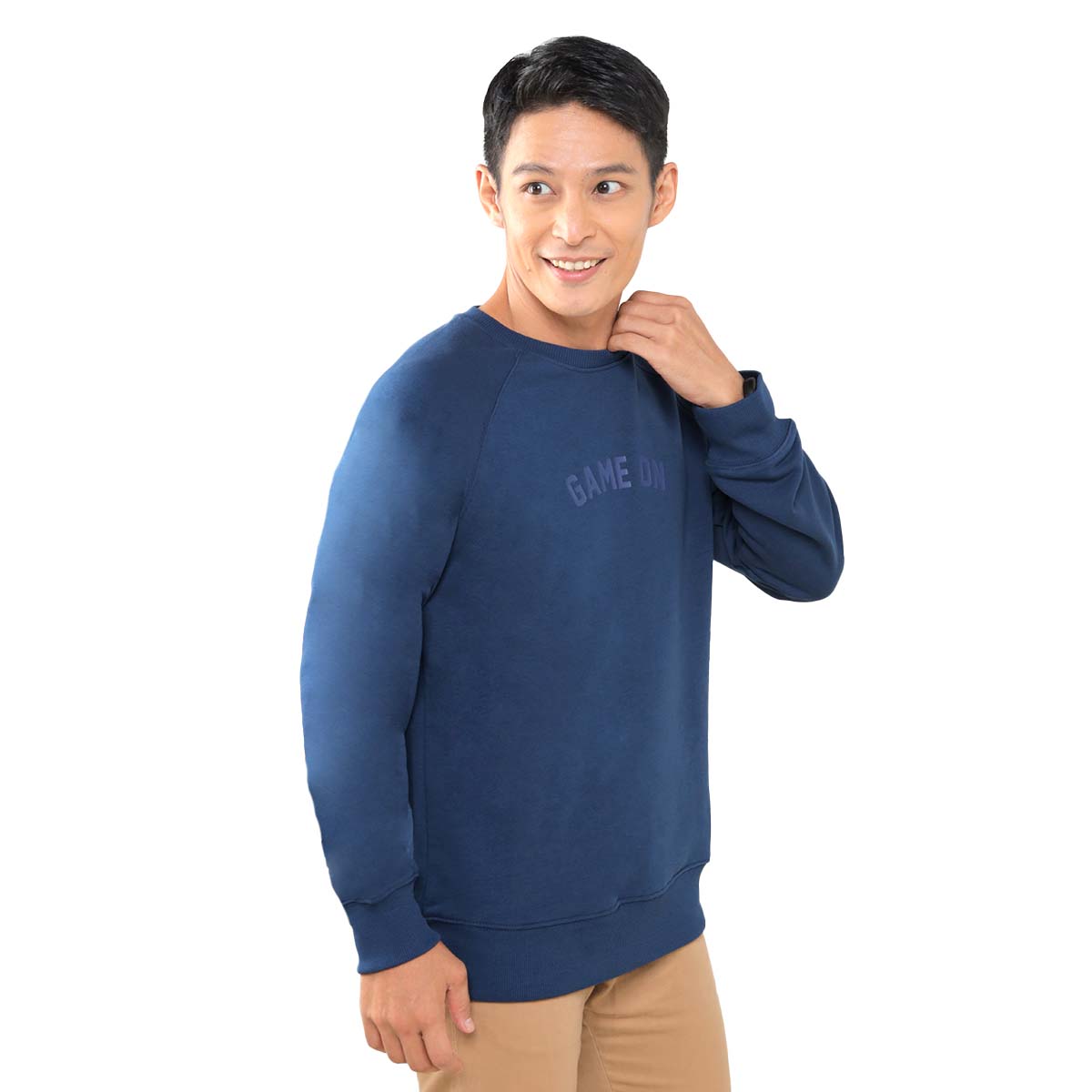 Juaraga Sweater Crewneck - JR Game On - Biru Insignia