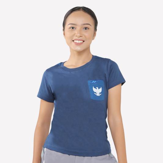 Juaraga T-Shirt Women - JR Prime Pocket Tee 1945 - Navy