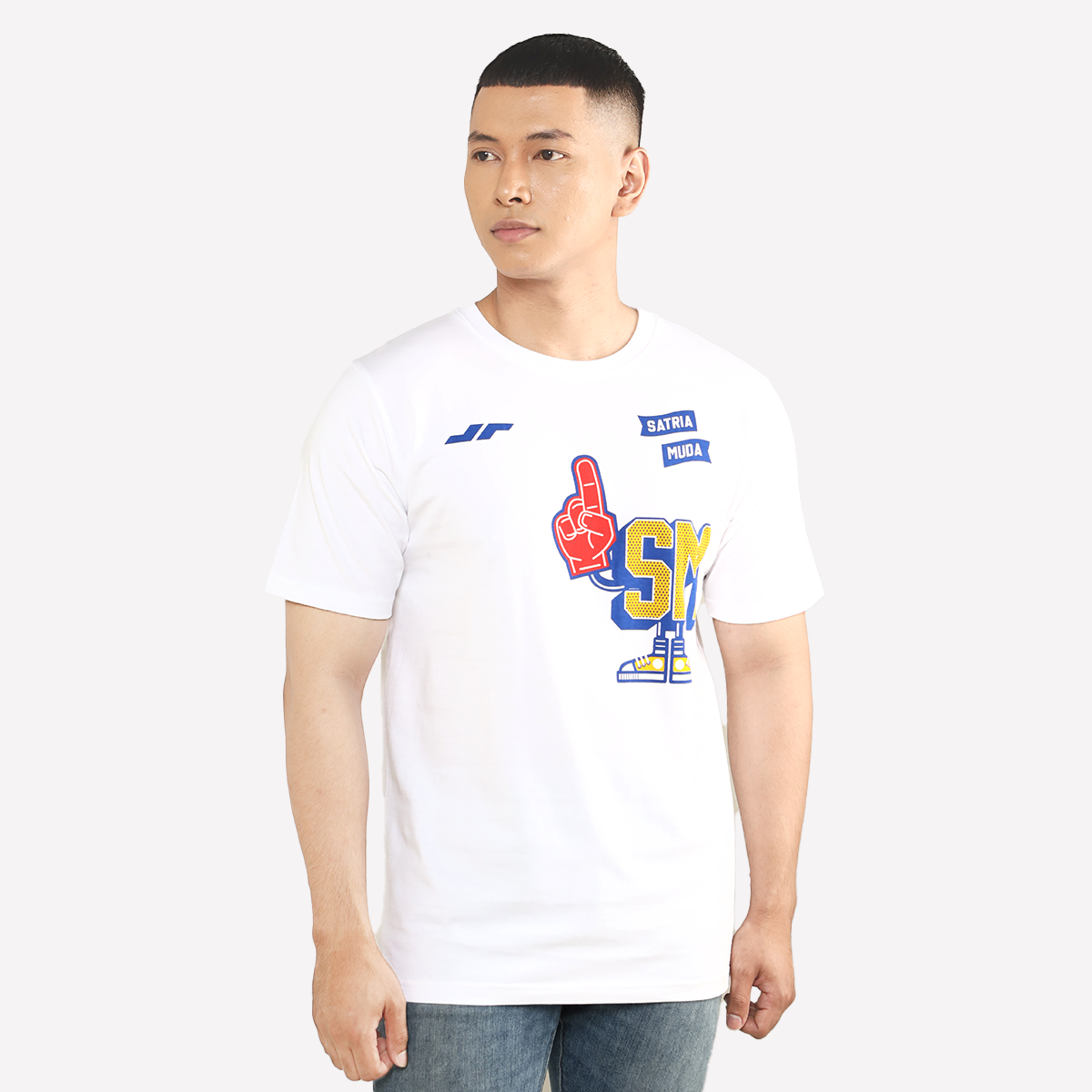 Juaraga Satria Muda T-Shirt - SM Crew - Putih