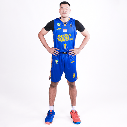 Juaraga Satria Muda Pertamina Jersey Basket - Match Home 2024 - Biru